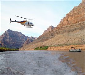 Helicopter over Colorado River