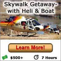 Skywalk Getaway with Heli & Boat - Las Vegas Grand Canyon Tours