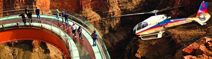 West Rim Bus Tour with Helicopter Boat Cruise and Skywalk Tour