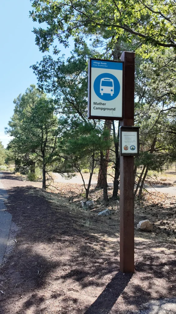 Mather Campground Shuttle Stop#1