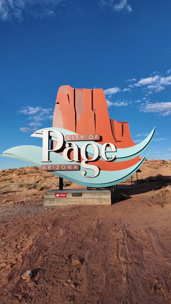 Welcome to City of Page Sign (South)#5