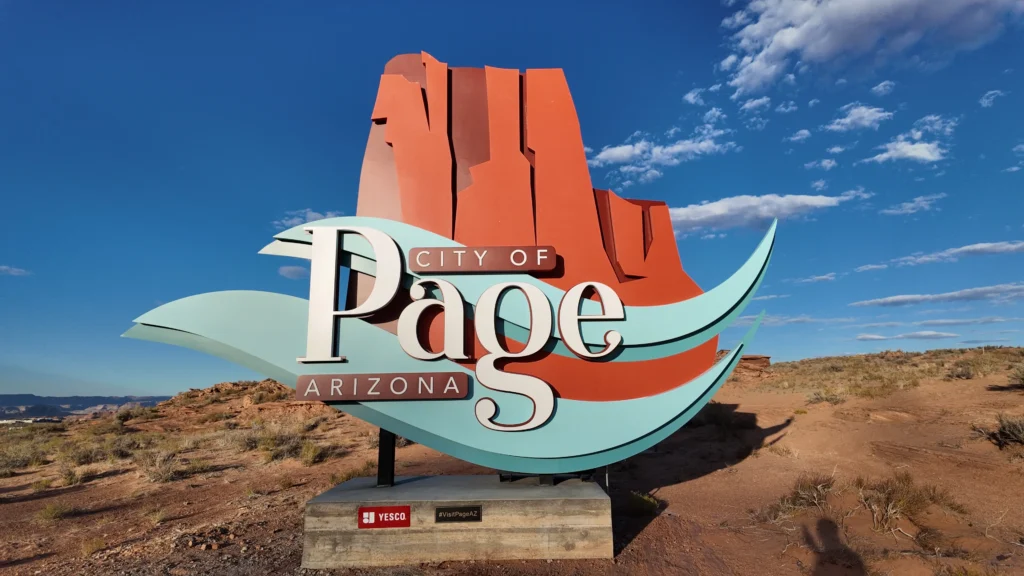 Welcome to City of Page Sign (South)#4
