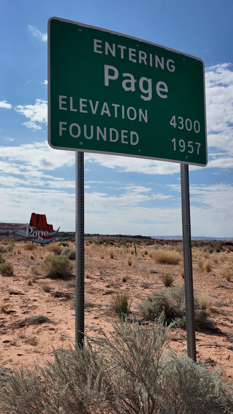 Welcome to City of Page Sign (North)
