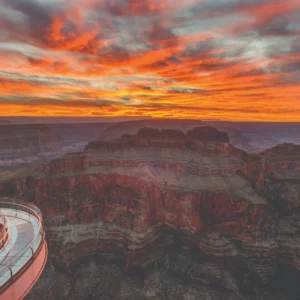 Grand Canyon West Sunset Pass: The Skywalk at Golden Hour